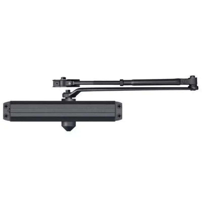 Tell Manufacturing 600 Series Matte Black Aluminum Hydraulic Adjustable Door Closer Grade 1 Matte Black