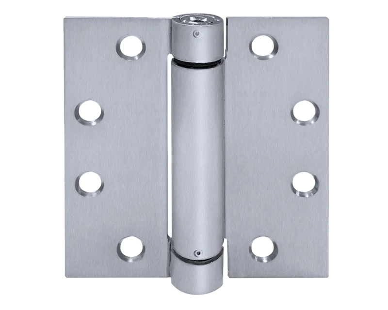 Tell Manufacturing Spring Hinge with Square Corners, Stainless Steel, 4" x 4"