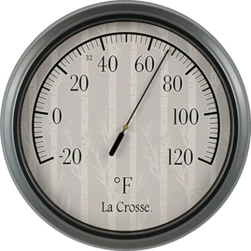 THERMOMETER 8 IN W/BIRCH TREE