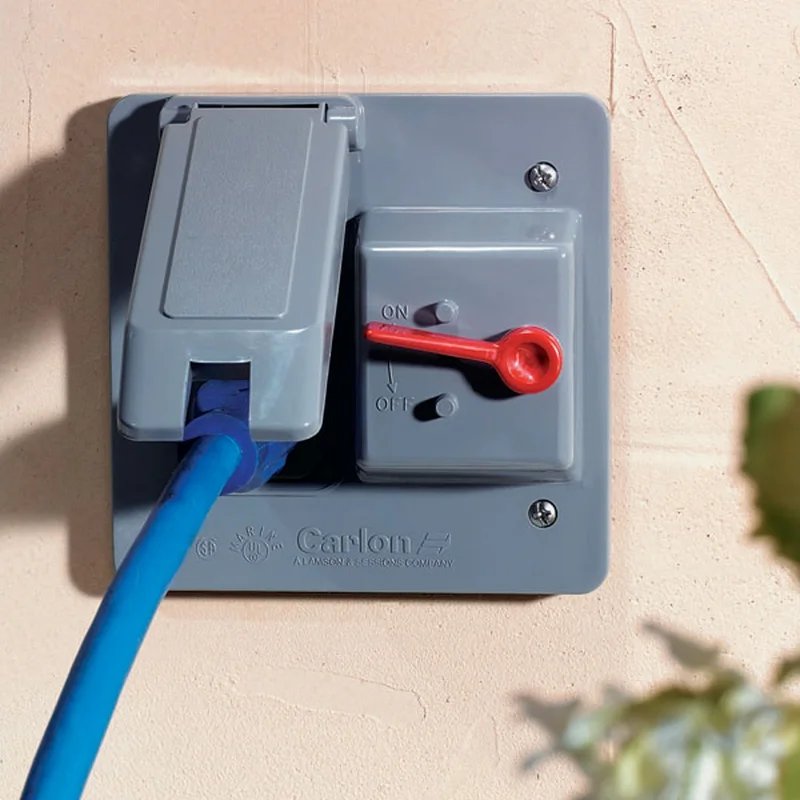 Thomas & Betts Carlon 2-Gang PVC Toggle Duplex Cover