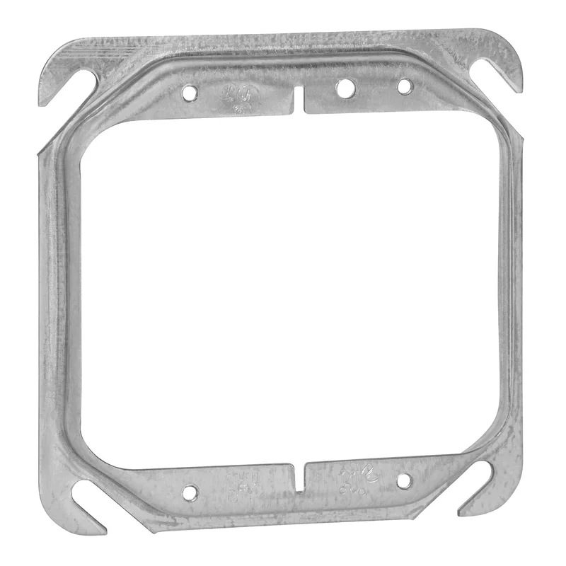 Thomas & Betts Steel City 2-Gang 4 in. Square Metal Electrical Box Cover - 2 Devices