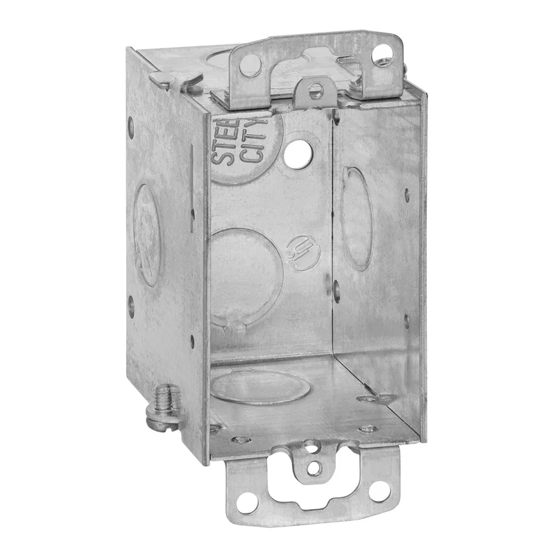 Thomas & Betts Steel City Gangable Switch Box, Steel, 3" x 2" x 2-1/2"
