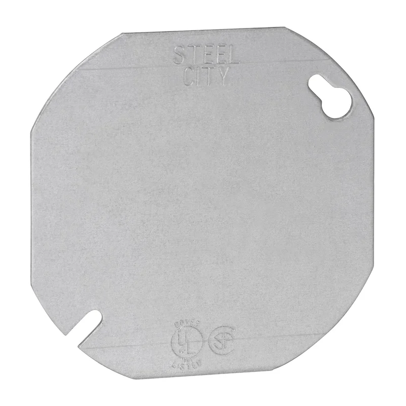 Thomas & Betts Steel City Pre-Galvanized Steel Round & Octagon Box Covers 4"
