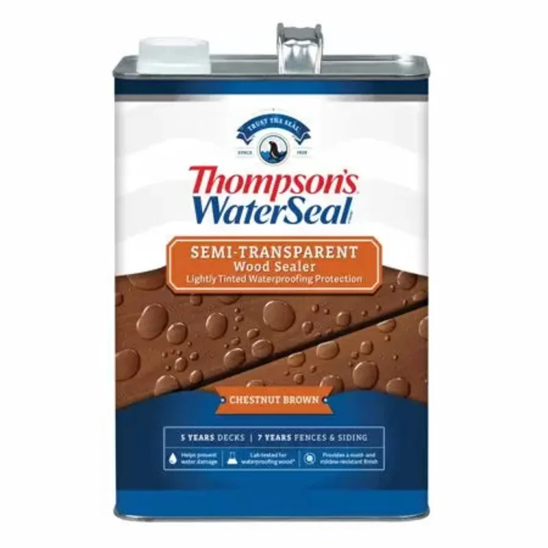 Thompsons WaterSeal Semi-Transparent Wood Sealer 1 Gallon Chestnut Brown Chestnut Brown