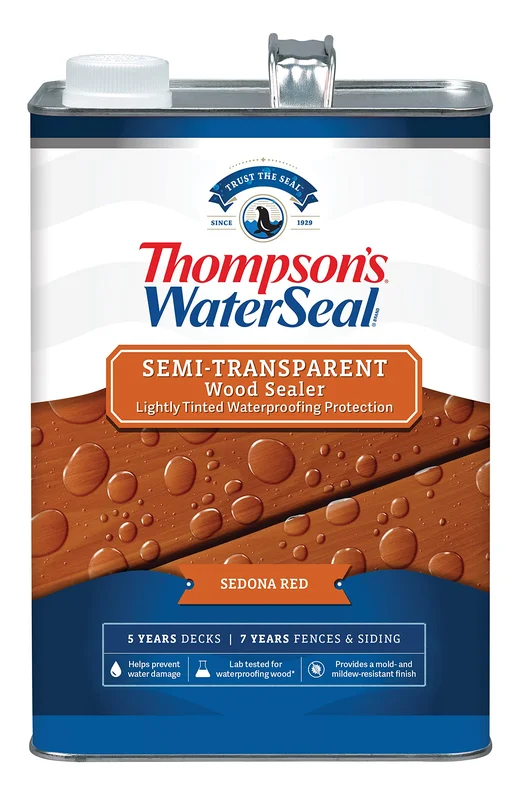 Thompsons WaterSeal Semi-Transparent Wood Sealer 1 Gallon Sedona Red Sedona Red