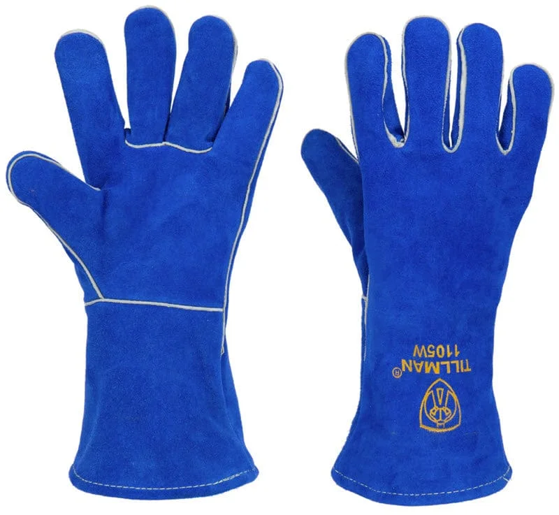 Tillman Welding Gloves - "Small Hands" Blue Cowhide 1105W