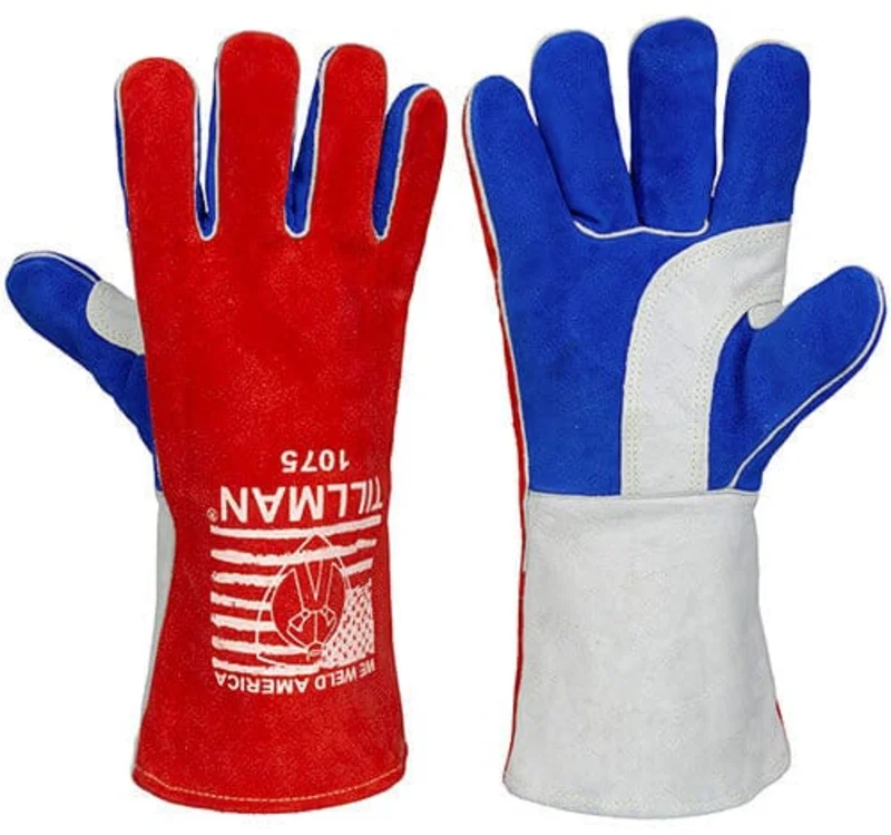 Tillman Welding Gloves - Weld America Red White & Blue Cowhide 1075