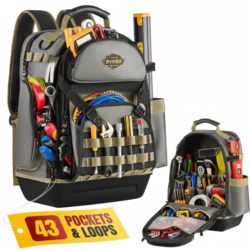 Tool Backpack with Molded Base