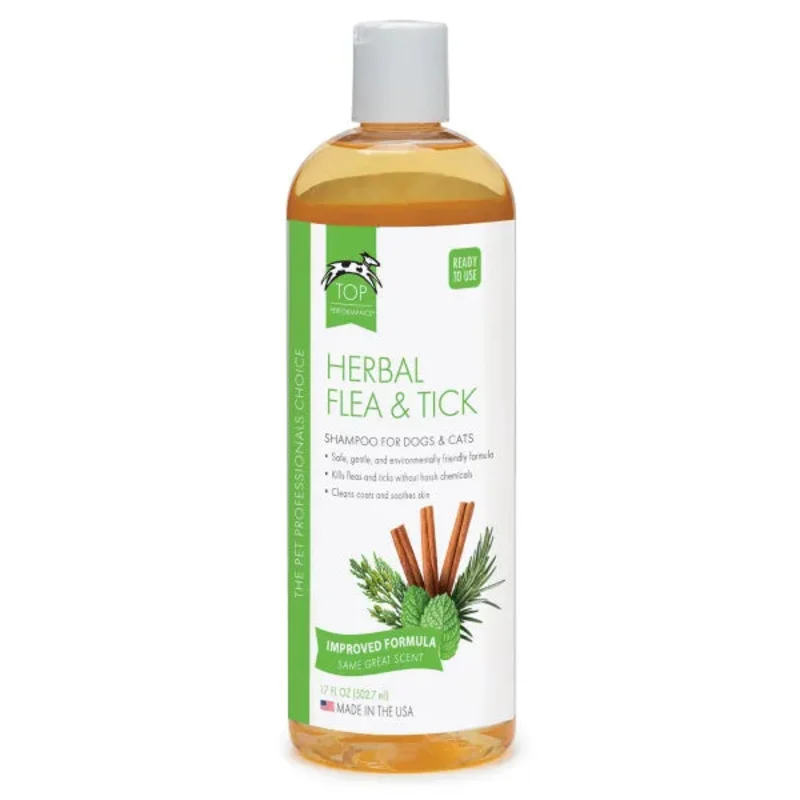 Top Performance Herbal Flea & Tick Dog Grooming Shampoo 17 oz