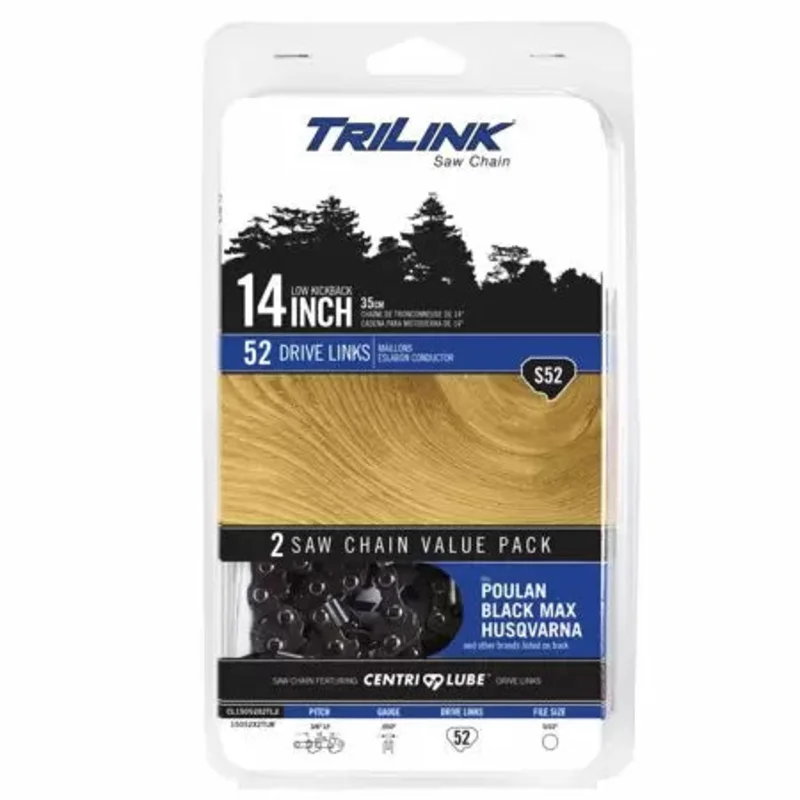 Trilink Saw Chain Saw 14 Inch Saw Chain 3/8" LP .050" 2-Pack