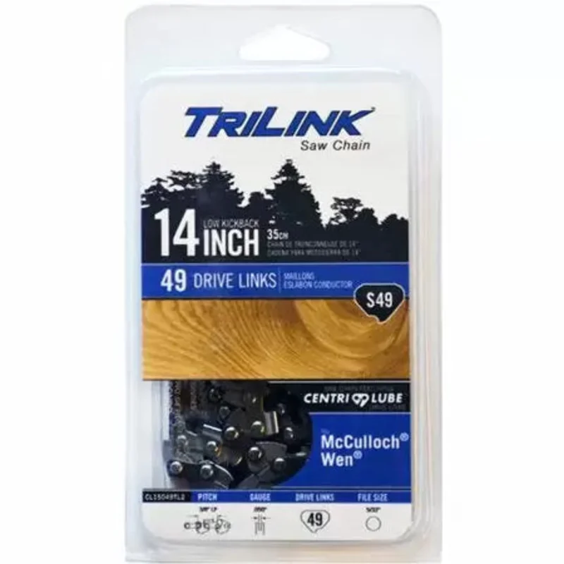 Trilink Saw Chain Semi-Chisel Saw Chain 49 Drive Links 3/8" LP x 14"
