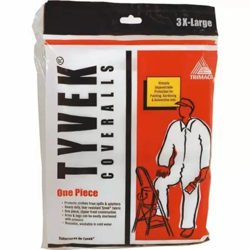 Trimaco DuPont White Heavy-Duty Tyvek Disposable Coverall 3X-Large