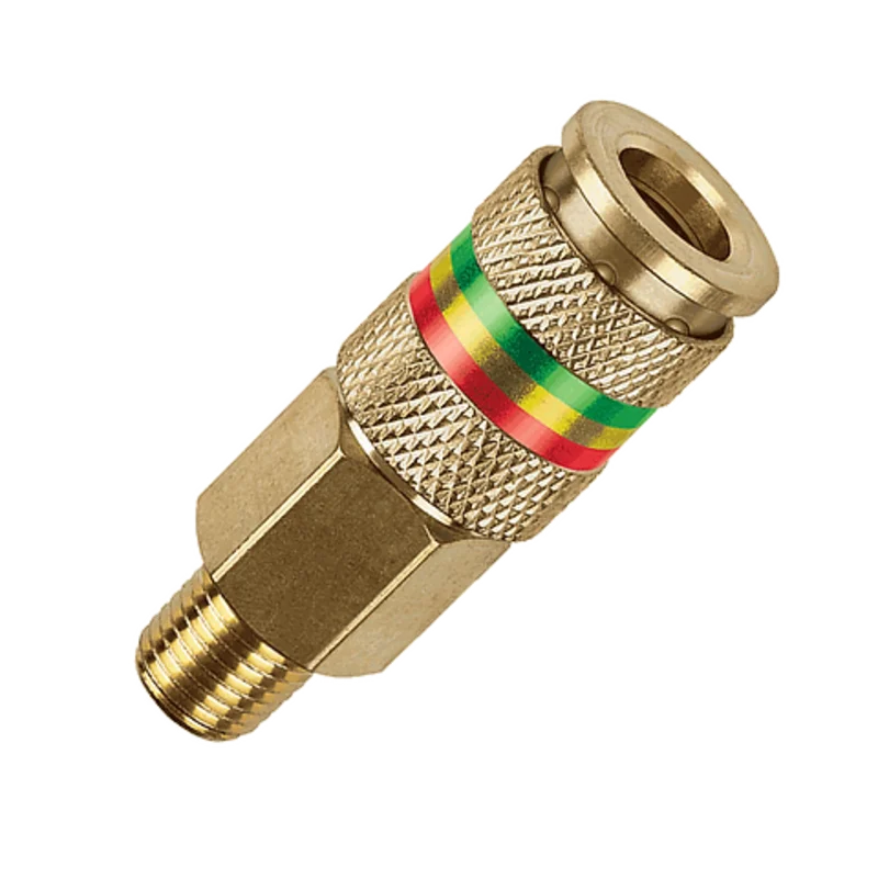 Tru-flate 1/4" I/M/T/A x 1/4" MNPT Brass Combo Coupler
