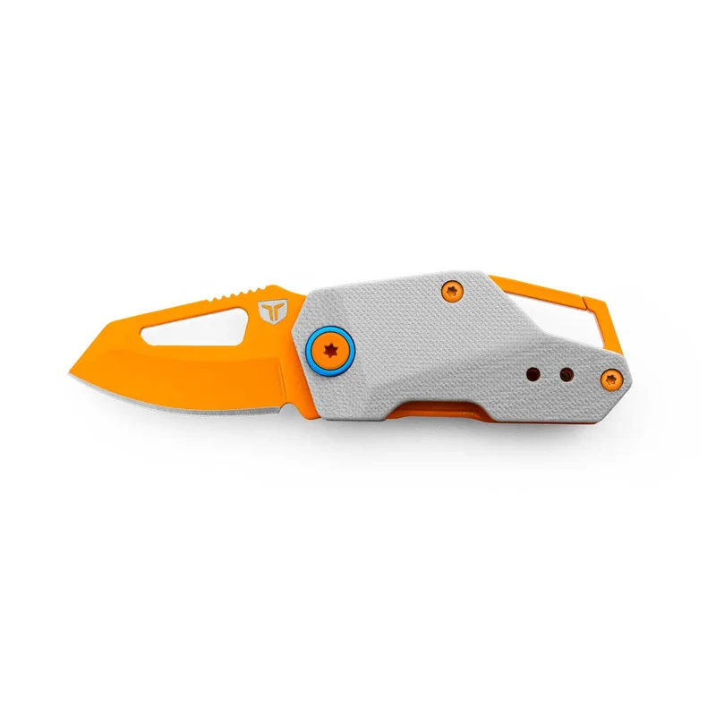 True BERM Keychain Knife Orange-Grey