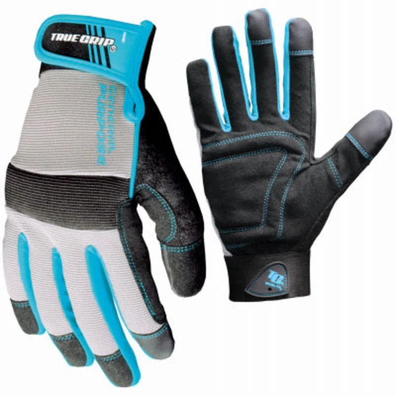 True Grip Womens General-Purpose Gloves Black/Blue