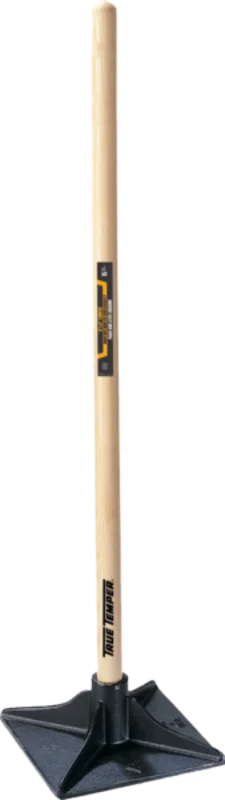 True Temper 8-Inch X 8-Inch Tamper With Hardwood Handle