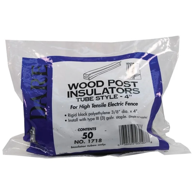 TUBE STYLE WOOD POST INSULATOR Black