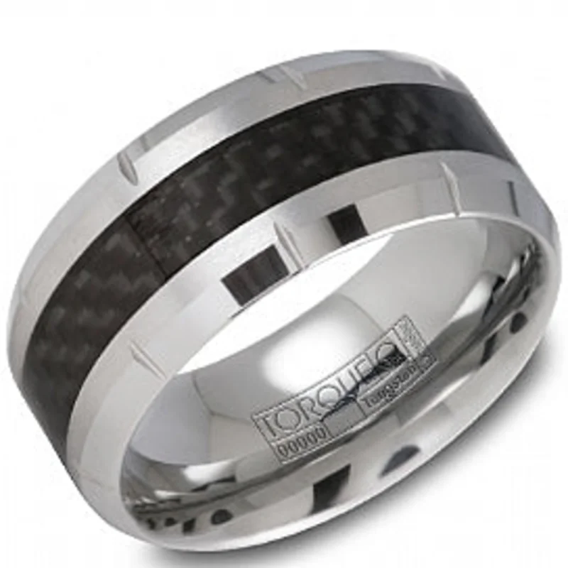 TUNGSTEN CARBON FIBER BLK & GRY 10MM CF CTR HP EDGES SZ 10