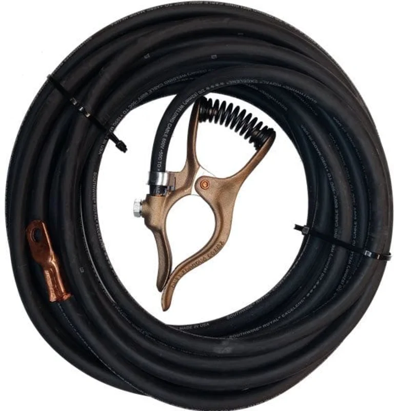 Tweco Welding Cable Ground Assembly - 2/0, 50 ft GC300 Ground Clamp