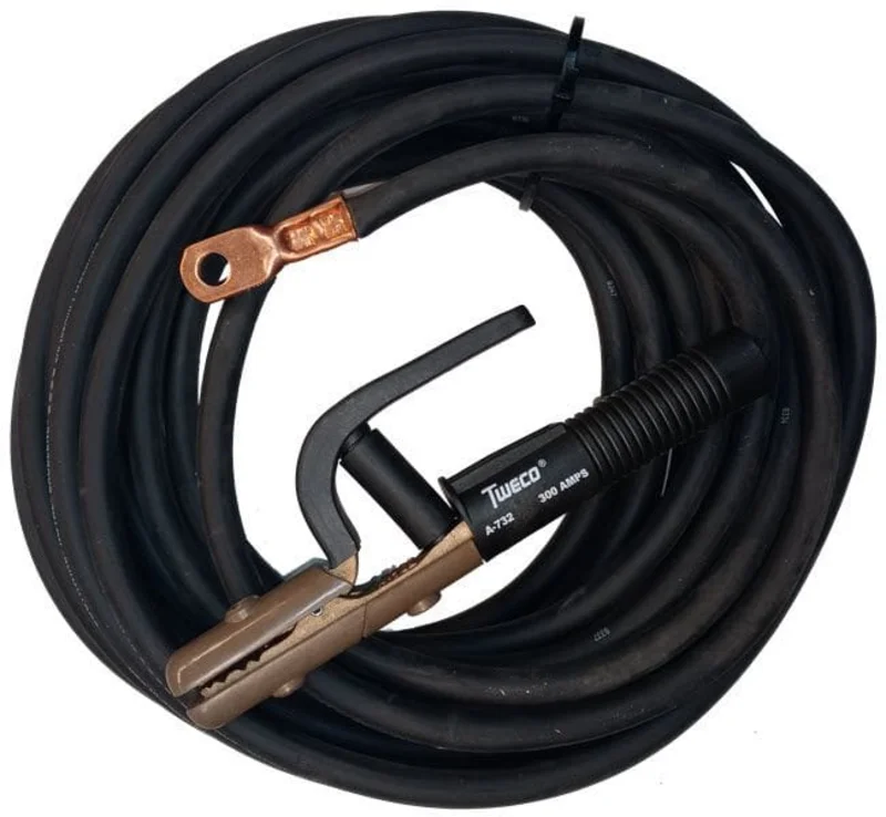 Tweco Welding Cable Lead Assembly - 2/0, 50 ft A732 Electrode Holder