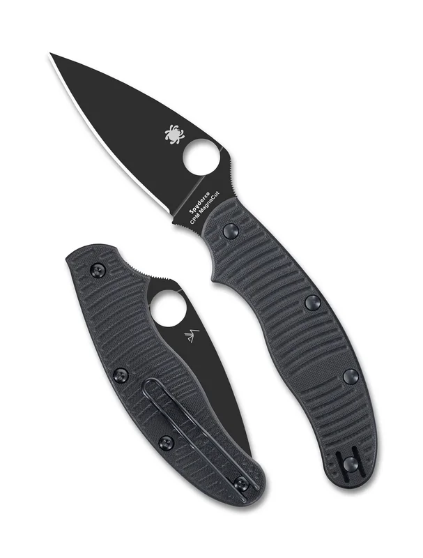 UK Penknife Salt Black G-10 CPM MagnaCut Black Blade