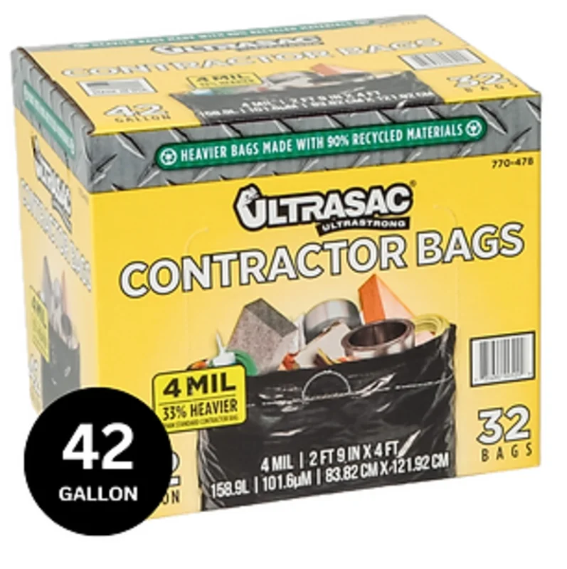 Ultrasac 42 Gal. Contractor Bags 4 Mil