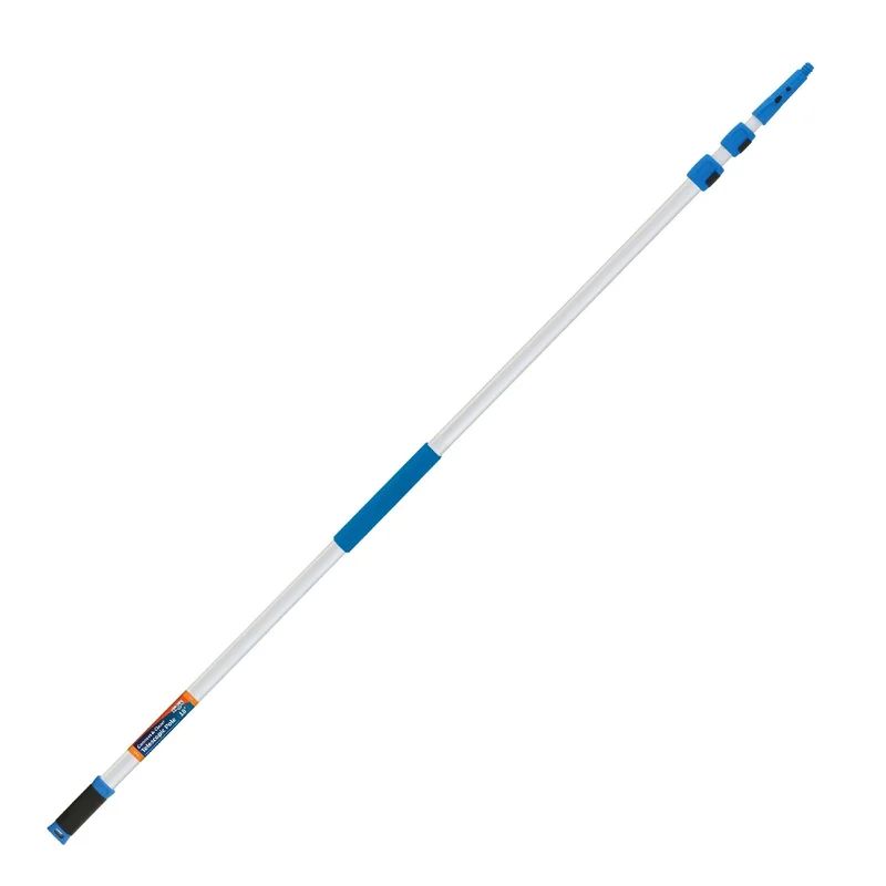 Unger Aluminum Telescopic Pole w/ Connect & Clean Locking Cone and Quick-Flip Clamps