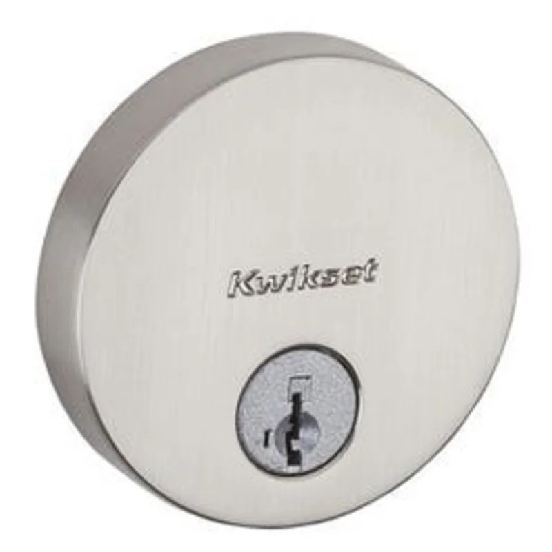 Uptown Round Single-Cylinder Deadbolt, Satin Nickel