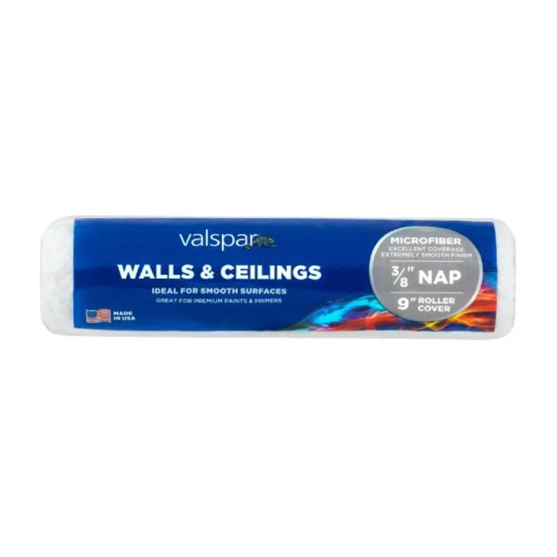 Valspar 9-in x 3/8-in Walls and Ceilings Microfiber Roller Cover