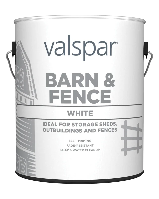 Valspar Barn & Fence Latex Exterior Paint White