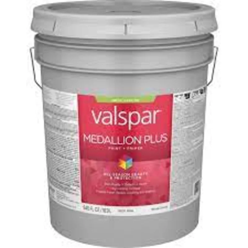 Valspar Medallion Plus Exterior Paint + Primer Satin 5 Gallon Clear Base Clear Base