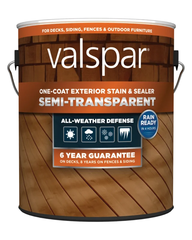 Valspar One-Coat Semi-Transparent Stain & Sealer Neutral Base