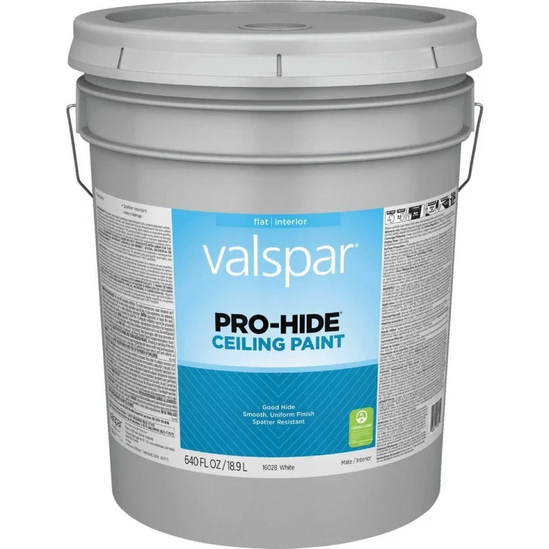Valspar Pro-Hide Ceiling Paint Flat 5 Gallon White White