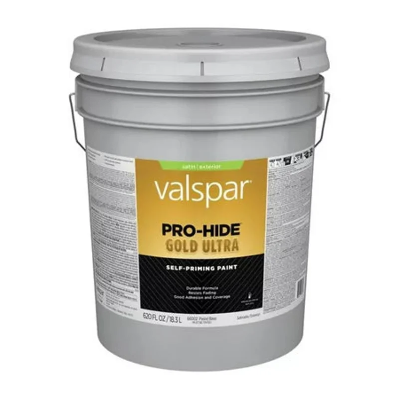 Valspar Pro-Hide Gold Ultra Exterior Self-Priming Paint Satin 5 Gallon Clear Base Clear Base