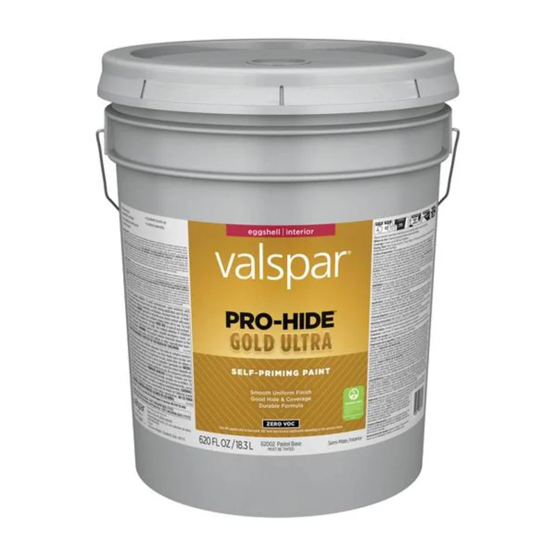 Valspar Pro-Hide Gold Ultra Interior Self-Priming Paint Eggshell 5 Gallon Pastel Base Pastel Base