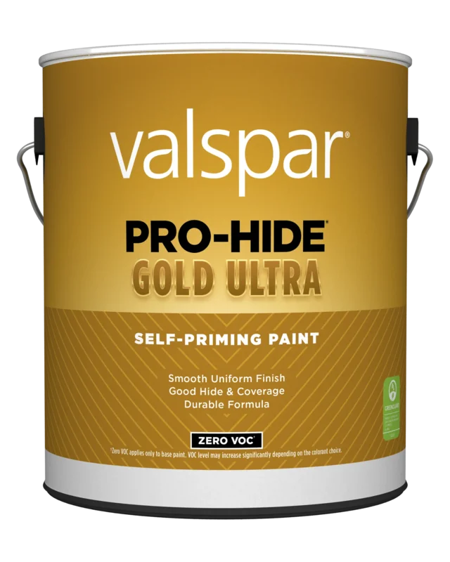Valspar Pro-Hide Gold Ultra Interior Self-Priming Paint Satin 1 Gallon Super One Coat White Super One Coat White