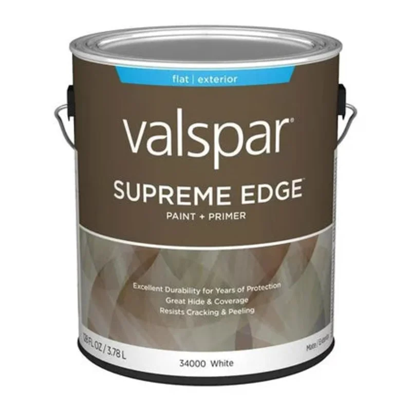 Valspar Supreme Edge Exterior Paint & Primer Flat 1 Gallon White Base White Base