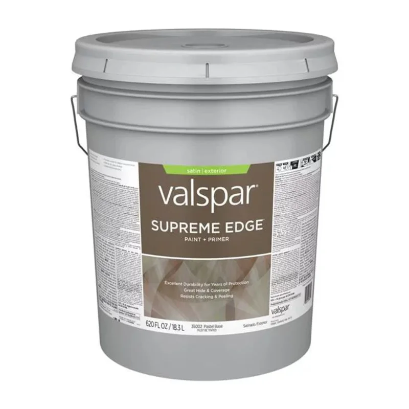 Valspar Supreme Edge Exterior Paint & Primer Satin 5 Gallon Pastel Base Pastel Base