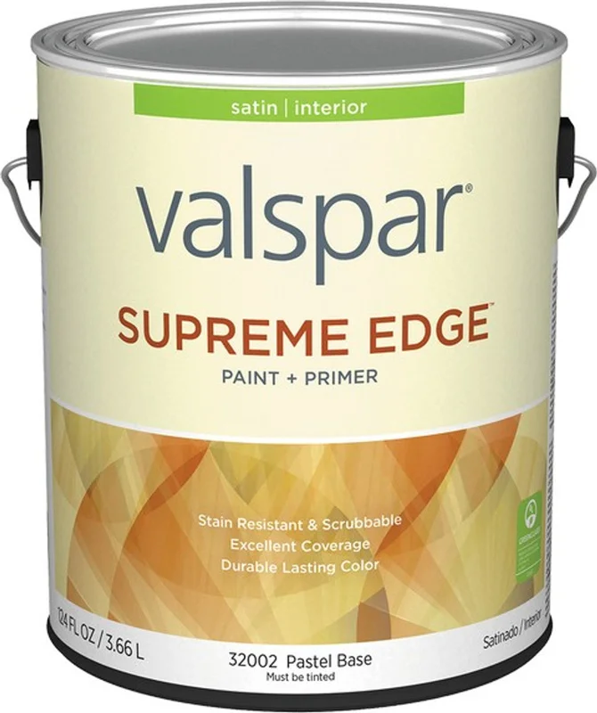 Valspar Supreme Edge Interior Paint & Primer Semi-Gloss 1 Gallon Pastel Base Pastel Base