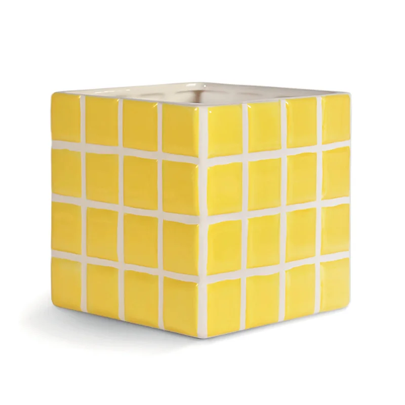 Vase Tile Yellow