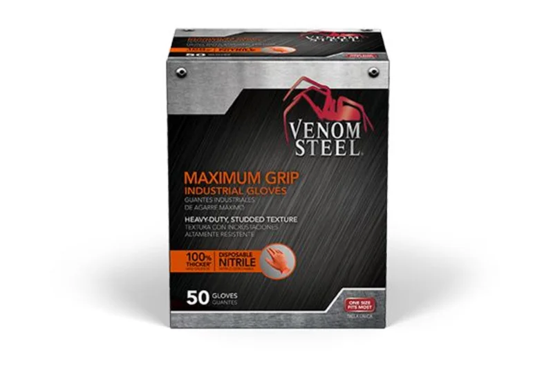 Venom Steel Maximum Grip Industrial Gloves One Size Orange Orange