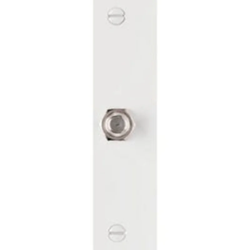 Wall Plate, F Type Coax Connector, White Thermoplastic