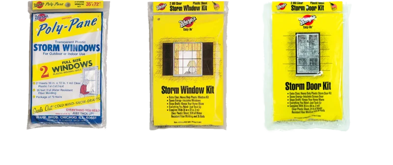 Warp Brothers 36'' X 72" Poly Pane Tape Storm Window Kit