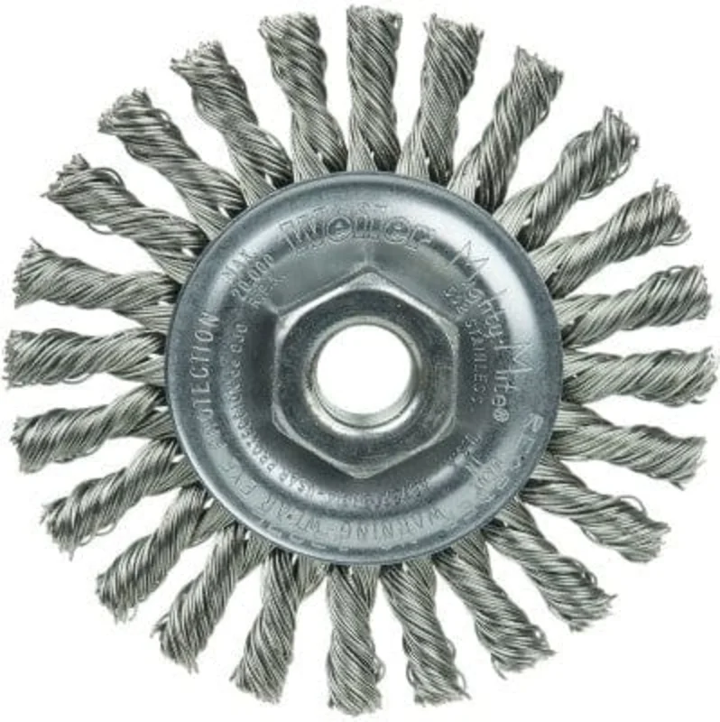 Weiler Cable Twist Knot Wire Wheel - 4" Stainless Steel 13276