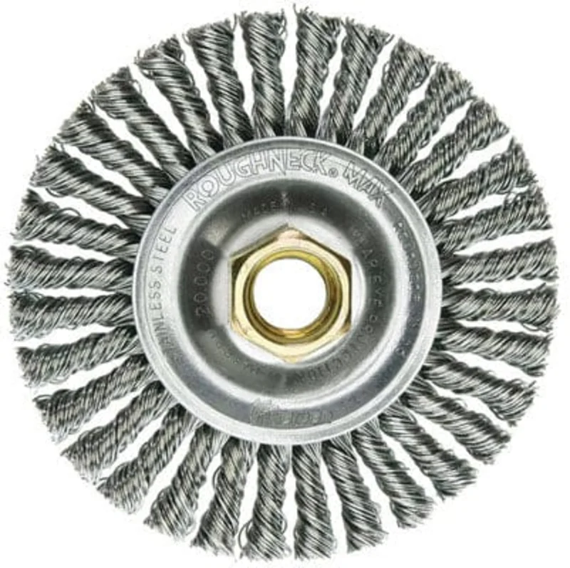Weiler Roughneck Max Stringer Bead Wheel - 4" Stainless Steel 13138
