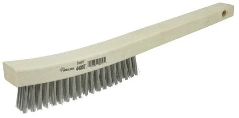 Weiler Scratch Brush - Long Handle Stainless 44057