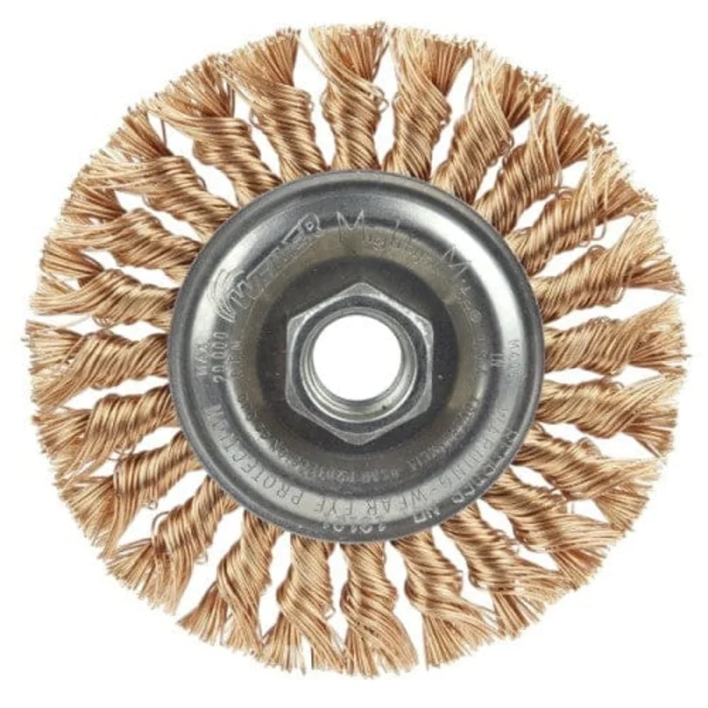 Weiler Twist Knot Wire Wheel - 4" Bronze 13121