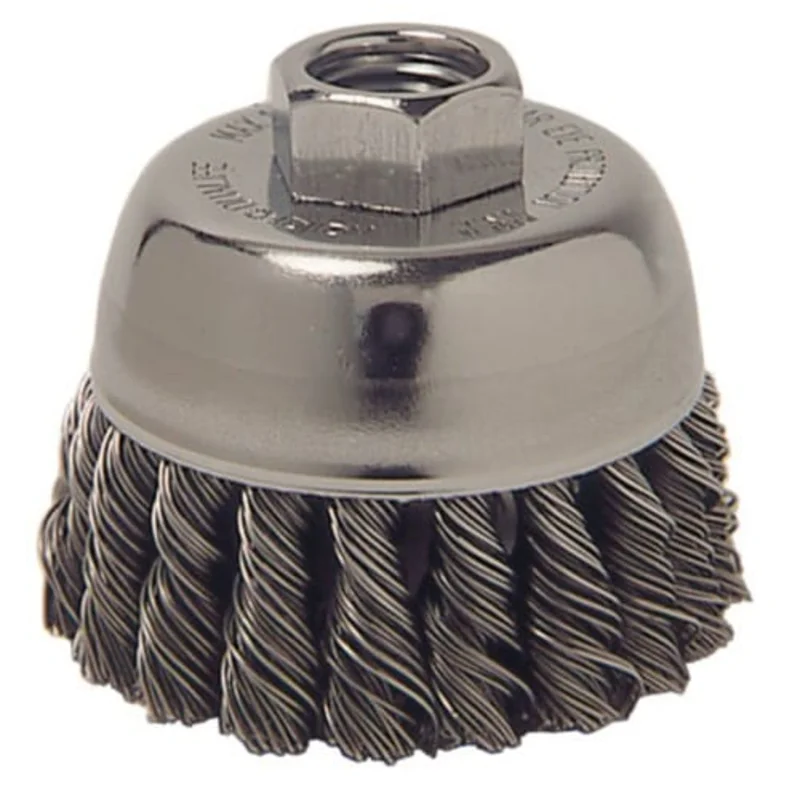 Weiler Wolverine Cup Brush - 3" Steel Knot 36238