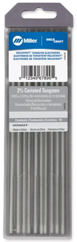 Weldcraft 2% Ceriated Tungsten Electrode