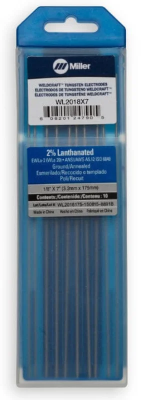Weldcraft 2% Lanthanated Tungsten Electrode WL2018X7